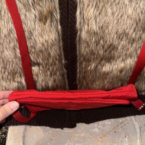 Kipling Small Vibrant Red Nylon Crossbody Bag - Picture 4 of 14